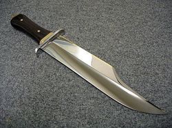 handmade custom knife Steve Voorhis Iron Mistress Bowie Knife with leather original sheath gift knife mk0043s