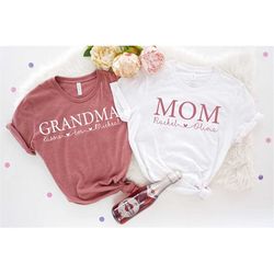 Mom Shirt,Shirt With Kids Names Shirt,Mom T-Shirt,Grandma Shirt,Gift For Mom,Mother's Day Shirt,Momlife Shirt,Personaliz