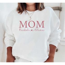 Custom Mom Kids Names Sweatshirt,Custom Names Crewneck,Mothers Day Sweatshirt,Momlife Crewneck,Gift For Mom,Personalized