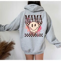 Mama Smiley Face Hoodie,Mothers Day Sweatshirt,Gift For Mom,Mother's Day Gift,Momlife Sweatshirt,Smiley Face Shirt,Funny