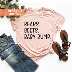 Bears Beets Baby Bump Shirt, Pregnancy Announcement, Baby Shower Gift, The Office, Dwight Schrute, Mommy To Be Shirt, Fu