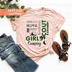 Girl Scout Camping Shirt, Girl Scouts Group Tee, Girls Shirt, Scouts Shirt, Girls Vacation Shirt, Girls Camping Shirt, C