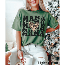 retro leopard mama shirt, mama tshirt, mom shirt, mother's day shirt, mama comfort colors shirt, mama graphic tee