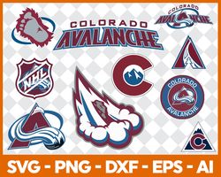Colorado Avalanche Bundle Svg, NHL Bundle Svg, NHL svg, Hockey Svg, Hockey Bundle Svg File Cut Digital Download