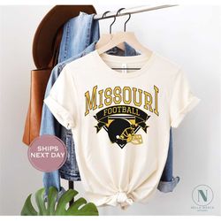 Retro Missouri Football Shirt, Vintage Missouri Football Tee, Columbia Missouri T-Shirt, College Football Shirt