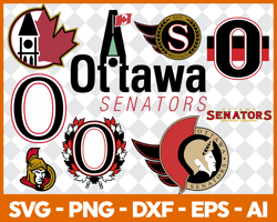 Ottawa Senators Bundle Svg, NHL Bundle Svg, NHL svg, Hockey Svg, Hockey Bundle Svg File Cut Digital Download