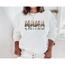 Baseball Mama Sweatshirt,Softball Sweatshirt,Mama Leopard Hoodie,Mothers Day Sweatshirt,Gift For Mom,Mom Shirt,My Heart