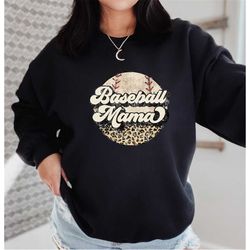 Baseball Mama Leopard Sweatshirt,Mama Leopard Hoodie,Mothers Day Sweatshirt,Mom Life Hoodie,Gift For Mom,Mom Shirt,Softb