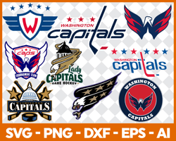 Washington Capitals Bundle Svg, NHL Bundle Svg, NHL svg, Hockey Svg, Hockey Bundle Svg File Cut Digital Download
