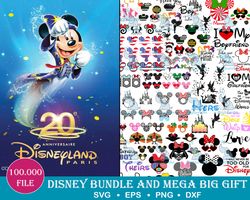 100.000 file Disney bundle svg , mega bundle disney svg eps png , Digital Download