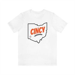 Bengals Shirt Cincinnati Bengals Tshirt Bengals T-shirt Ohio Tee Ohio Football Shirt Gift for Her Gift for Him Football