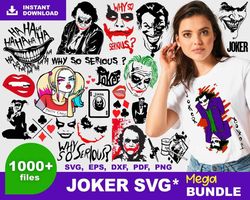 1000 file joker svg, Digital Download