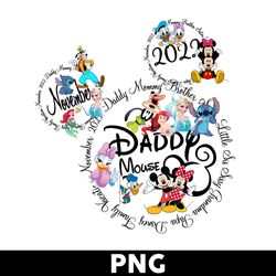 Mickey And Friends Png, Disney Daddy Png, Disney Family Vacation 2023 Png, Disney Png - Digital File