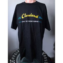 Deadstock Cleveland Only The Strong Survive T-Shirt XL 80's