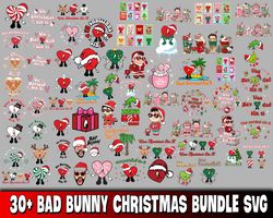 30 file bad bunny christmas bundle svg