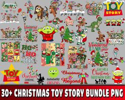 30 file Christmas Toy Story bundle png , Christmas png