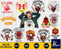 40 file stranger things svg, hellfire club bundle svg, Digital Download