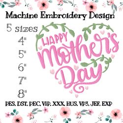 Mother's day embroidery design