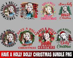 8 Have A Holly Dolly christmas bundle png