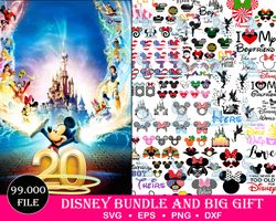 99,000 files Disney svg, mega bundle disney svg, Digital Download