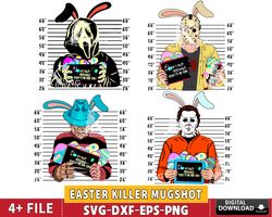 Easter Killer Mugshot svg Bundle, Horror Easter svg Bundle, Happy Easter Day svg