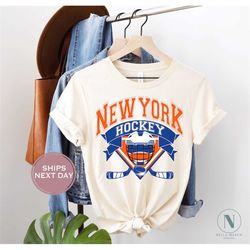 New York Hockey Shirt, Vintage New York Hockey, Throwback New York Hockey T-Shirt, New York Shirt, New York Retro Shirt