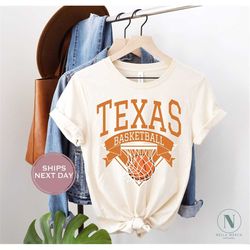 Texas Basketball Shirt - Retro Texas Basketball Shirt - Vintage Texas Shirt - Austin Texas Shirt - College Basketball