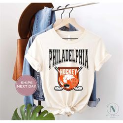 Philadelphia Hockey Shirt, Vintage Philadelphia Hockey, Throwback Philadelphia Hockey T-Shirt, Retro Philadelphia Shirt,