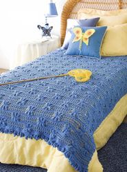 Pineapple Afghan Crochet pattern - Blancet Home Decor Gift Ideas - vintage instructions Digital PDF