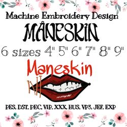 Embroidery design group Maneskin