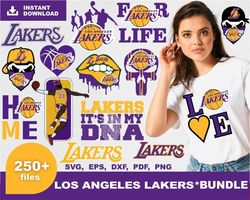 250 files Los Angeles Lakers svg bundle, NBA svg, Digital Download