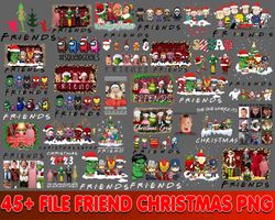 45 file friend christmas png, Digital Download