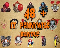 48 file IT pennywise PNG, Digital Download