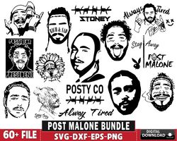 60 file Post Malone svg bundle, Digital Download