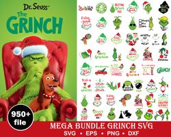 950 file Grinch Bundle SVG, Digital Download