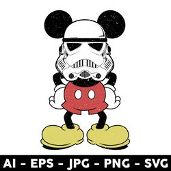 Storm Trooper Mickey Svg, Miceky Mouse Svg, Baby Yoda Svg, Disney Svg - Digital File