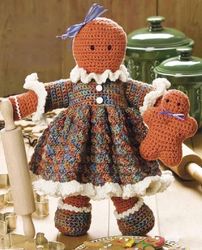 Cuddle Doll Mom and Daughter Crochet pattern - Stuffed Toy Vintage patterns PDF Instant download