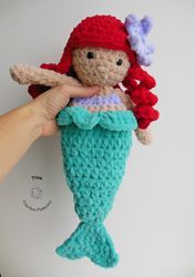 CROCHET PATTERN - Mermaid Lovey, Cute Pattern, Crochet Mermaid Pattern, Crochet Plush Pattern, Amigurumi Tutorial