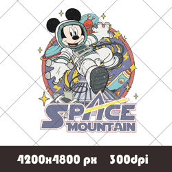 Vintage Disney Space Mountain PNG, Mickey Space Mountain PNG, Walt Disney World PNG, Disneyland Matching PNG, PNG 300DPI