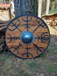 Viking sheild battle ready for outdoor and for decorations  as a collectable