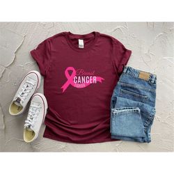 Breast Cancer Fighter Shirt, Breast Cancer Shirt, Pink Ribbon T-Shirt, Team Cancer Shirt, Cancer Woman Shirt, Cancer Sur