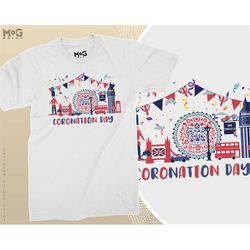 Children's Coronation T-shirt London Day Souvenir Coronation Adults/Kids Coronation Outfit King Charles III Coronation C