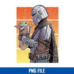 Boba Fett and Baby Yoda Png, Star Wars Png, Star Wars Moive Png Digital File