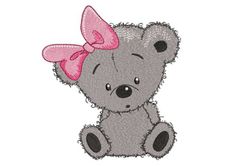 Teddy Bear Embroidery Design: Perfect for Kids' Clothing, Nursery Decor, and More!, Cute Animal
