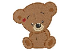 Stitch Your Way to Adorable with Our Teddy Bear Embroidery Design: Ideal for Quilts, Pillows, and More!, Cute Animal