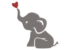 Adorable Elephant Embroidery Design - Perfect for Baby Clothes and Nursery Decor, Cute Animal