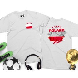 poland 2023 t-shirt, men womens & kids polska worid football cup tshirt worid team cup poland world football cup polish