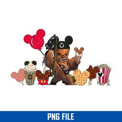 Chewbacca Mickey Ears Cake Png, Star Wars Disney Png Digital File