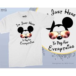 Dad DisneyIand Mickey Mouse T-shirt/Father/Mum Mother Family Holiday to Paris/Florida Vacation Resort Holiday Cartoon Ma