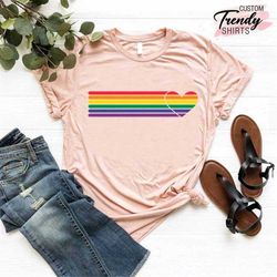 Rainbow Heart Shirt, Pride Heart Shirt, LGBT Shirt, LGBT Shirt For Babies, LGBT Shirt Funny, Pride Shirt Women, Pride Sh